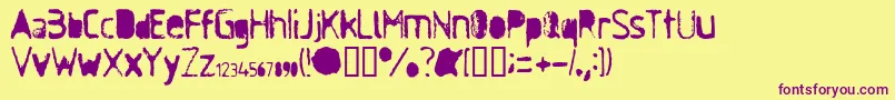 AntiSoc Font – Purple Fonts on Yellow Background