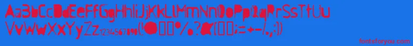 Czcionka AntiSoc – czerwone czcionki na niebieskim tle