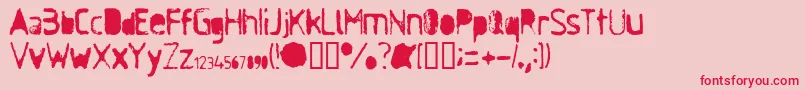 AntiSoc Font – Red Fonts on Pink Background