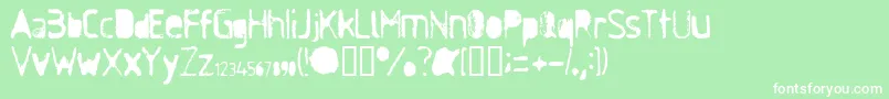 AntiSoc Font – White Fonts on Green Background