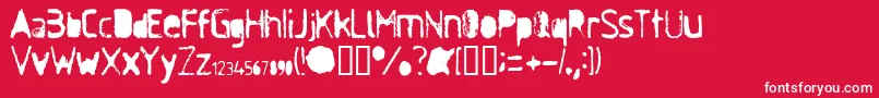 AntiSoc Font – White Fonts on Red Background