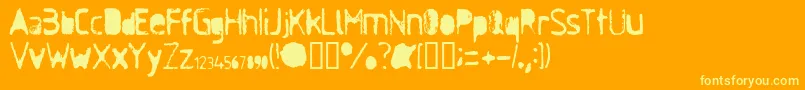 AntiSoc Font – Yellow Fonts on Orange Background
