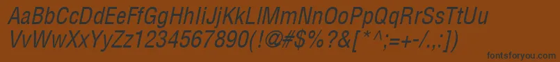 Шрифт ContextCondensedSsiCondensedItalic – чёрные шрифты на коричневом фоне