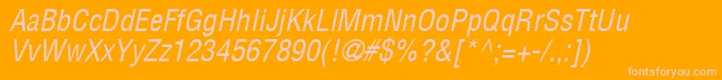 ContextCondensedSsiCondensedItalic Font – Pink Fonts on Orange Background