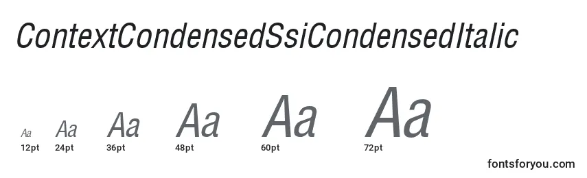 Größen der Schriftart ContextCondensedSsiCondensedItalic