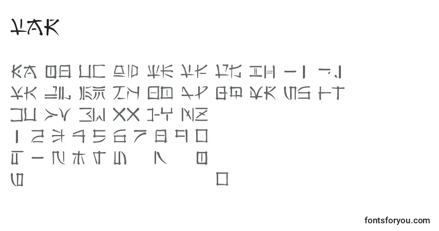 Schriftart Far – Alphabet, Zahlen, spezielle Symbole