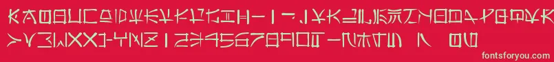 Far Font – Green Fonts on Red Background