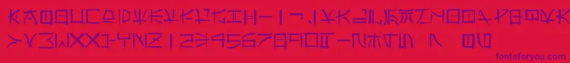 Far Font – Purple Fonts on Red Background