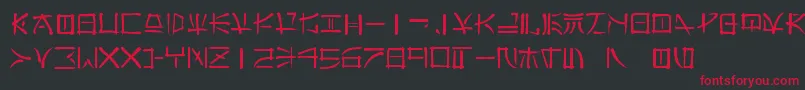 Far Font – Red Fonts on Black Background