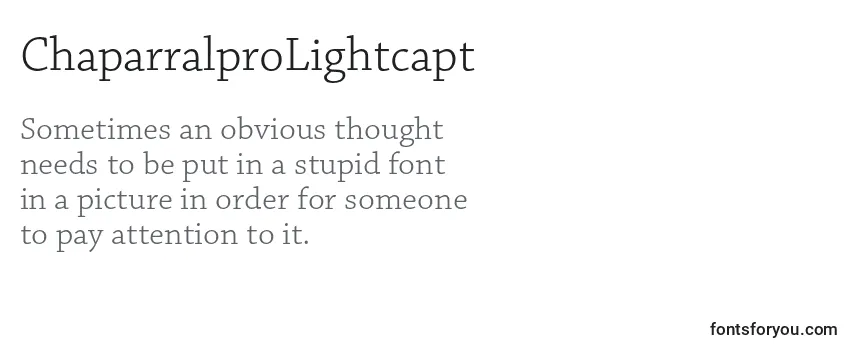 Review of the ChaparralproLightcapt Font