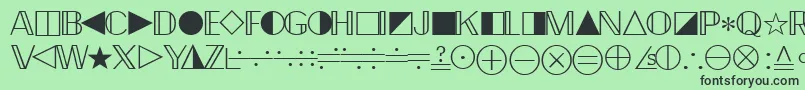 Шрифт Quantapifourssk – чёрные шрифты на зелёном фоне