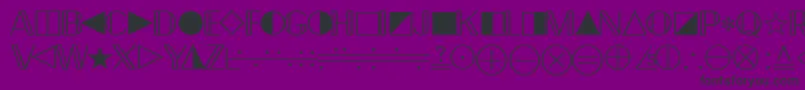 Шрифт Quantapifourssk – чёрные шрифты на фиолетовом фоне