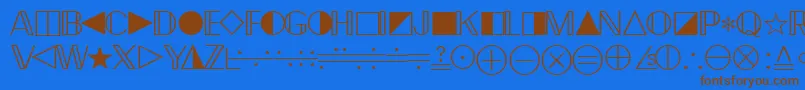 Quantapifourssk Font – Brown Fonts on Blue Background
