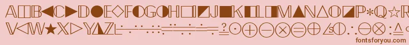 Quantapifourssk Font – Brown Fonts on Pink Background
