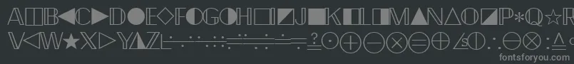 Weitere Informationen zur Quantapifourssk-Schriftart Quantapifourssk-Schriftart – Graue Schriften auf schwarzem Hintergrund