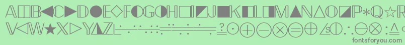 Czcionka Quantapifourssk – szare czcionki na zielonym tle