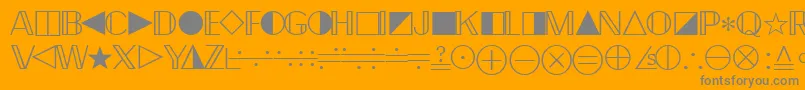 Quantapifourssk-Schriftart – Graue Schriften auf orangefarbenem Hintergrund