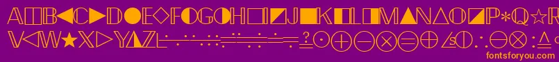 Fonte Quantapifourssk – fontes laranjas em um fundo violeta
