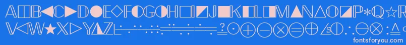 Quantapifourssk Font – Pink Fonts on Blue Background