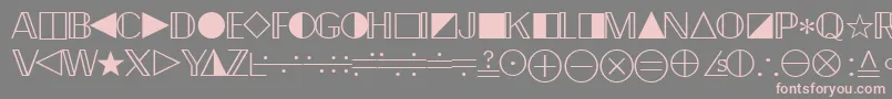 Police Quantapifourssk – polices roses sur fond gris