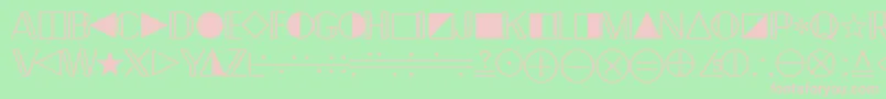 Quantapifourssk Font – Pink Fonts on Green Background