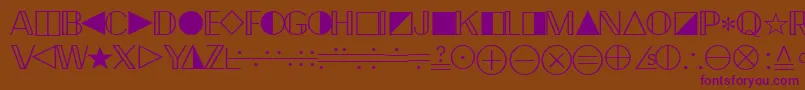 Weitere Informationen zur Quantapifourssk-Schriftart Quantapifourssk-Schriftart – Violette Schriften auf braunem Hintergrund