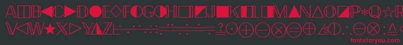 Quantapifourssk Font – Red Fonts on Black Background