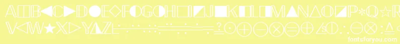 Quantapifourssk Font – White Fonts on Yellow Background