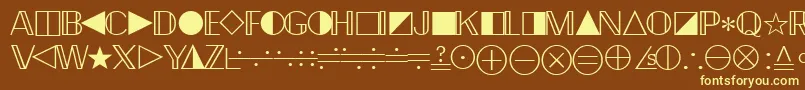 Quantapifourssk Font – Yellow Fonts on Brown Background