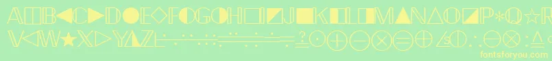 fuente Quantapifourssk – Fuentes Amarillas Sobre Fondo Verde