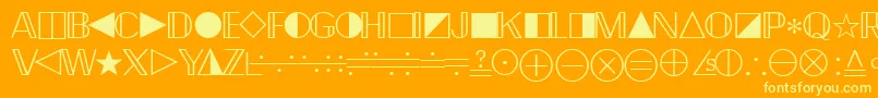 Quantapifourssk Font – Yellow Fonts on Orange Background