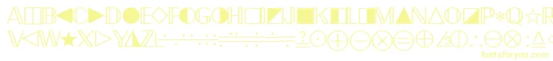 Шрифт Quantapifourssk – жёлтые шрифты