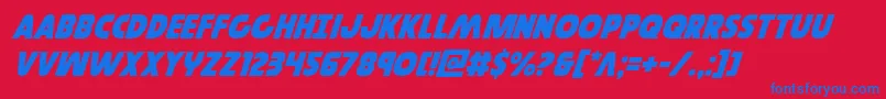 Governorital Font – Blue Fonts on Red Background