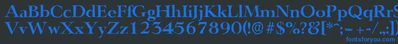 LingwoodantiqueBold Font – Blue Fonts on Black Background