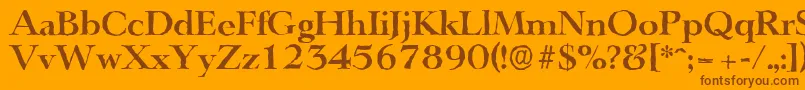 LingwoodantiqueBold Font – Brown Fonts on Orange Background