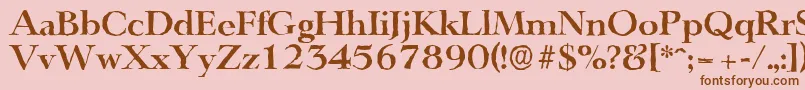 LingwoodantiqueBold Font – Brown Fonts on Pink Background