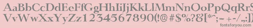 フォントLingwoodantiqueBold – ピンクの背景に灰色の文字