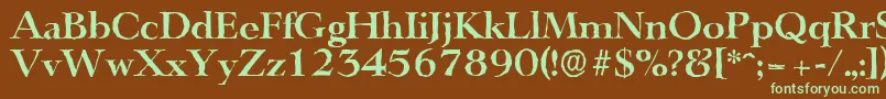 LingwoodantiqueBold Font – Green Fonts on Brown Background