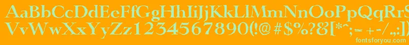 LingwoodantiqueBold Font – Green Fonts on Orange Background