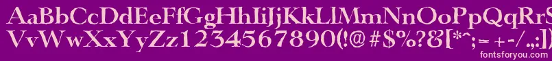 LingwoodantiqueBold Font – Pink Fonts on Purple Background