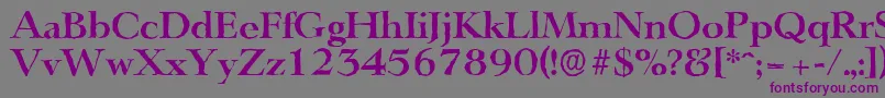 LingwoodantiqueBold Font – Purple Fonts on Gray Background