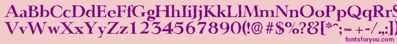 LingwoodantiqueBold Font – Purple Fonts on Pink Background