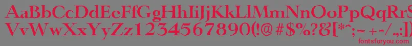 LingwoodantiqueBold Font – Red Fonts on Gray Background
