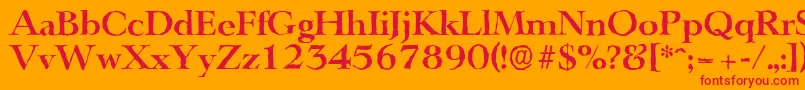 LingwoodantiqueBold Font – Red Fonts on Orange Background