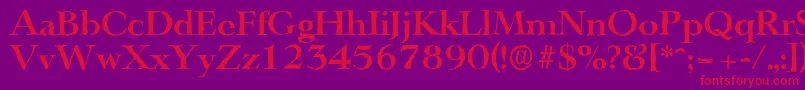 LingwoodantiqueBold Font – Red Fonts on Purple Background