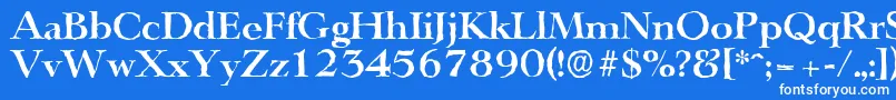 LingwoodantiqueBold Font – White Fonts on Blue Background