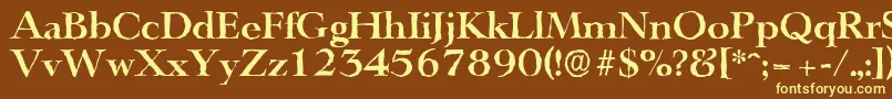 LingwoodantiqueBold Font – Yellow Fonts on Brown Background