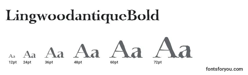 LingwoodantiqueBold Font Sizes