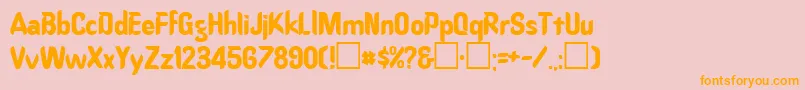 Ord Font – Orange Fonts on Pink Background