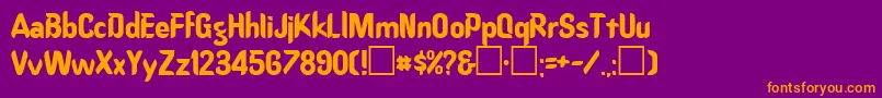 Ord Font – Orange Fonts on Purple Background